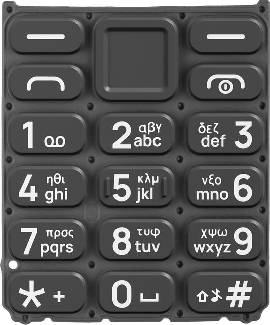Klawiatura grecka do HMD 105 / Nokia 105 (2024), czarna