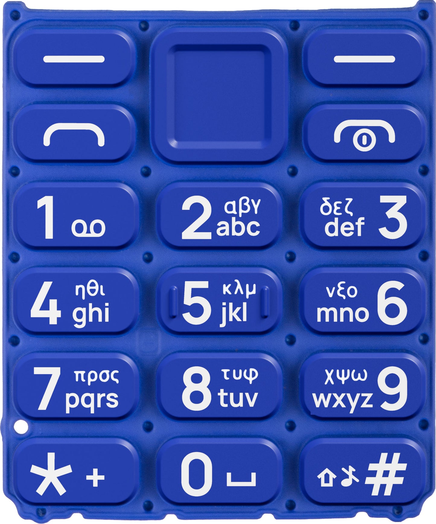 Klawiatura grecka do HMD 105 / Nokia 105 (2024), niebieska