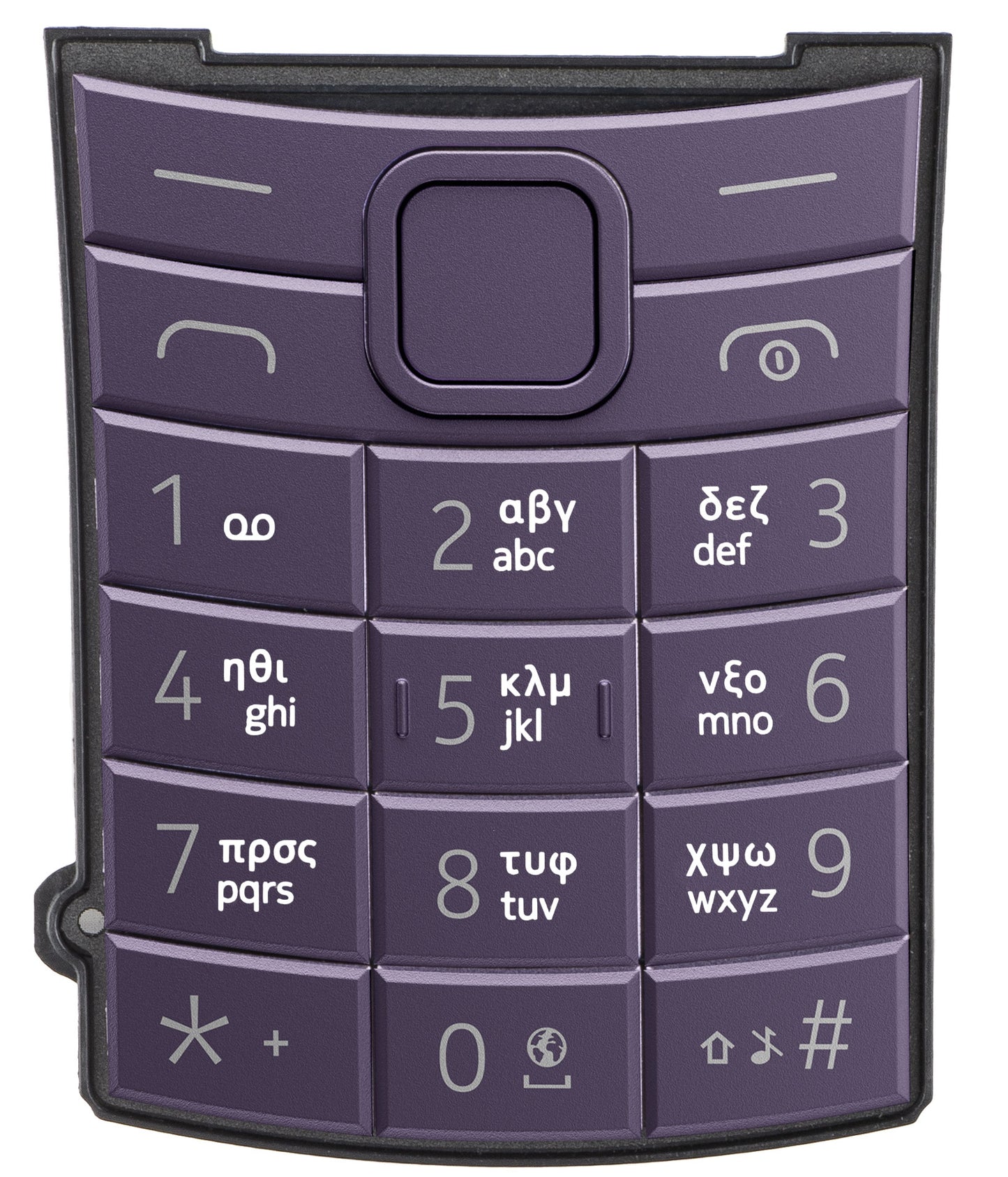 Klawiatura grecka do Nokia 110 4G 2nd Edition, fioletowa