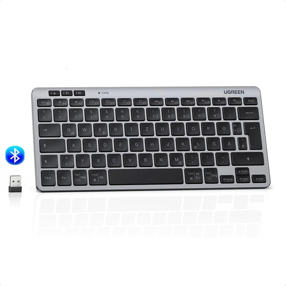 Klawiatura bezprzewodowa UGREEN 75049, BT / Wi-Fi, Czarna