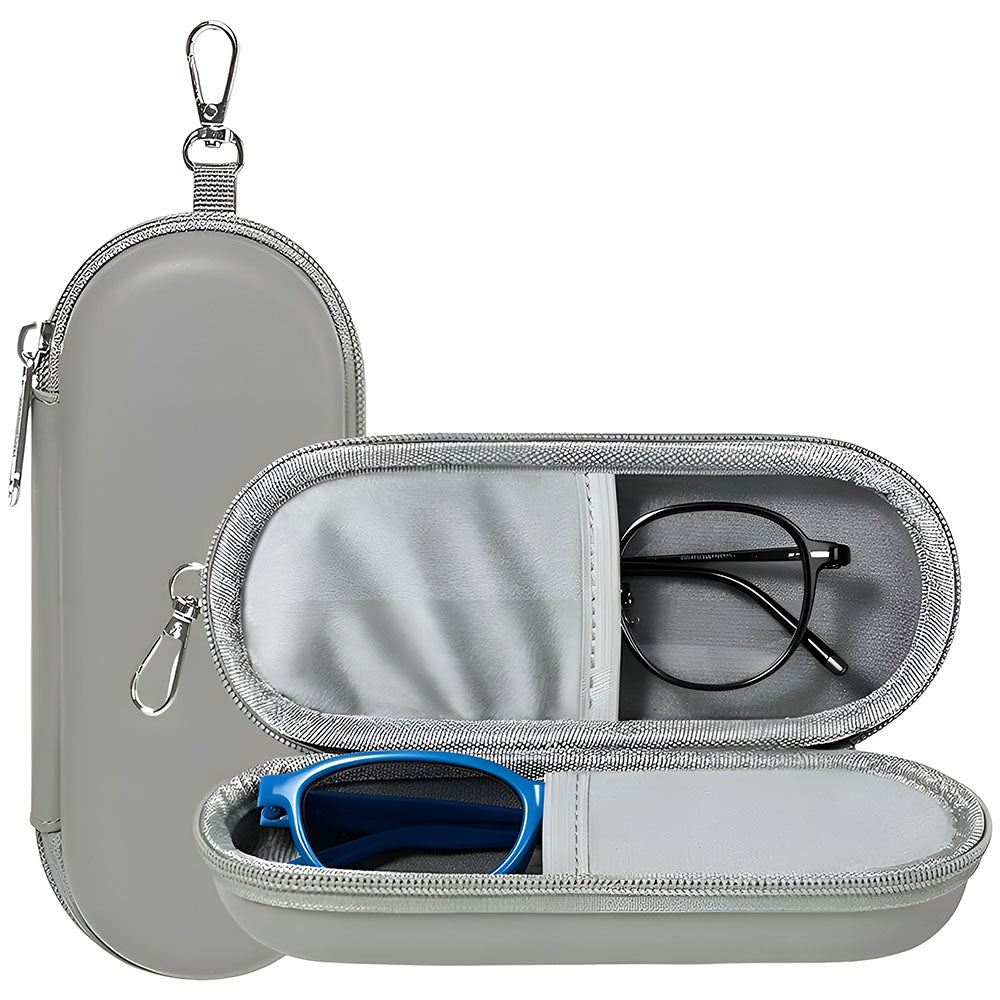 Etui na okulary Techsuit ETJ3, 165mm x 65mm x 40mm, Szary