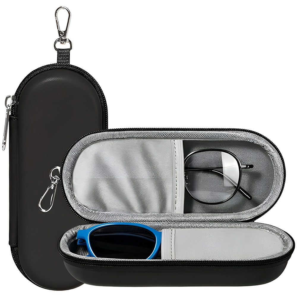 Etui na okulary Techsuit ETJ3, 165mm x 65mm x 40mm, Czarny