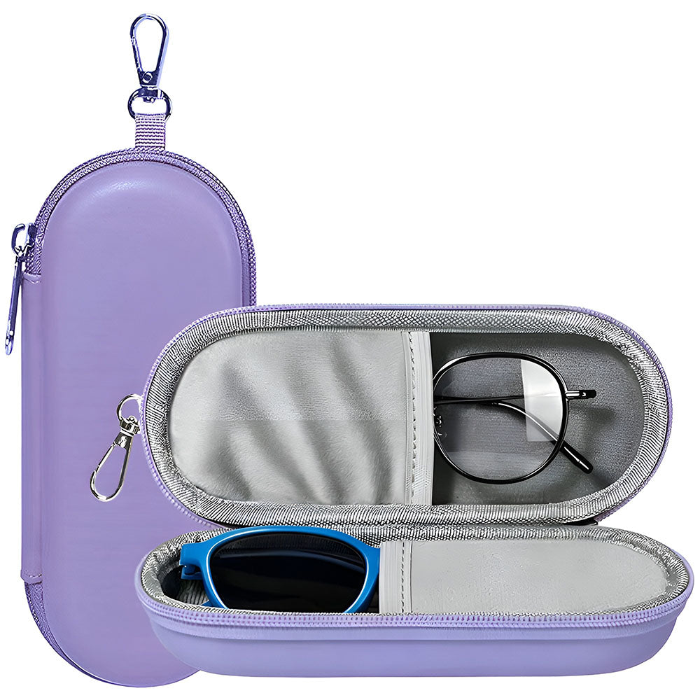 Etui na okulary Techsuit ETJ3, 165mm x 65mm x 40mm, Fioletowy