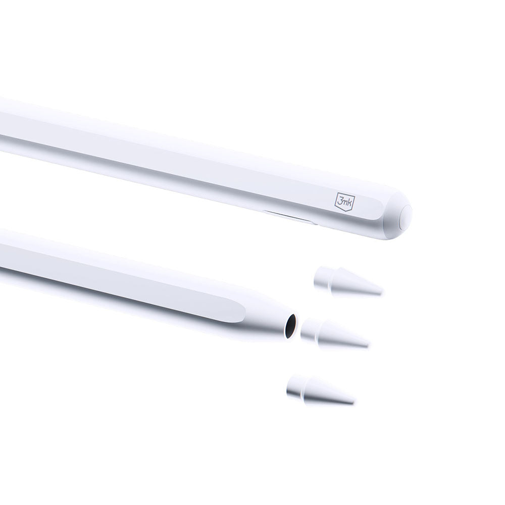 Touch Pen 3MK Wonder dla Apple iPad, Wersja Aktywna, Biały