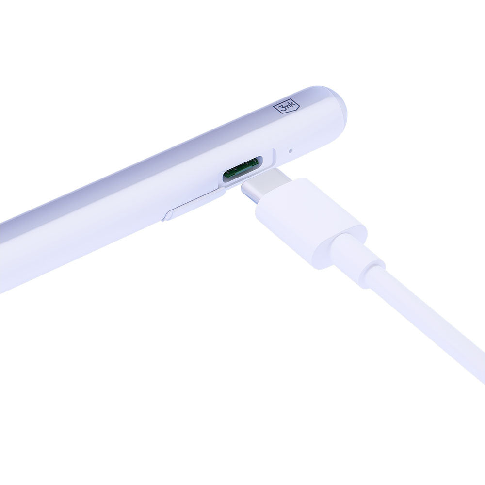 Touch Pen 3MK Wonder dla Apple iPad, Wersja Aktywna, Biały