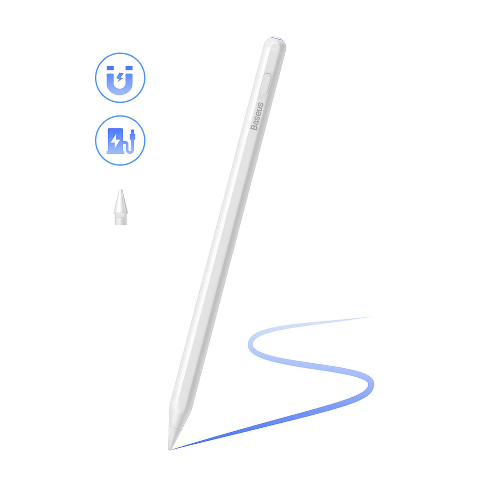 Touch Pen Baseus Smooth Writing 2 Series dla Apple iPad, Wersja Aktywna Bezprzewodowa, Biały SXBC080102