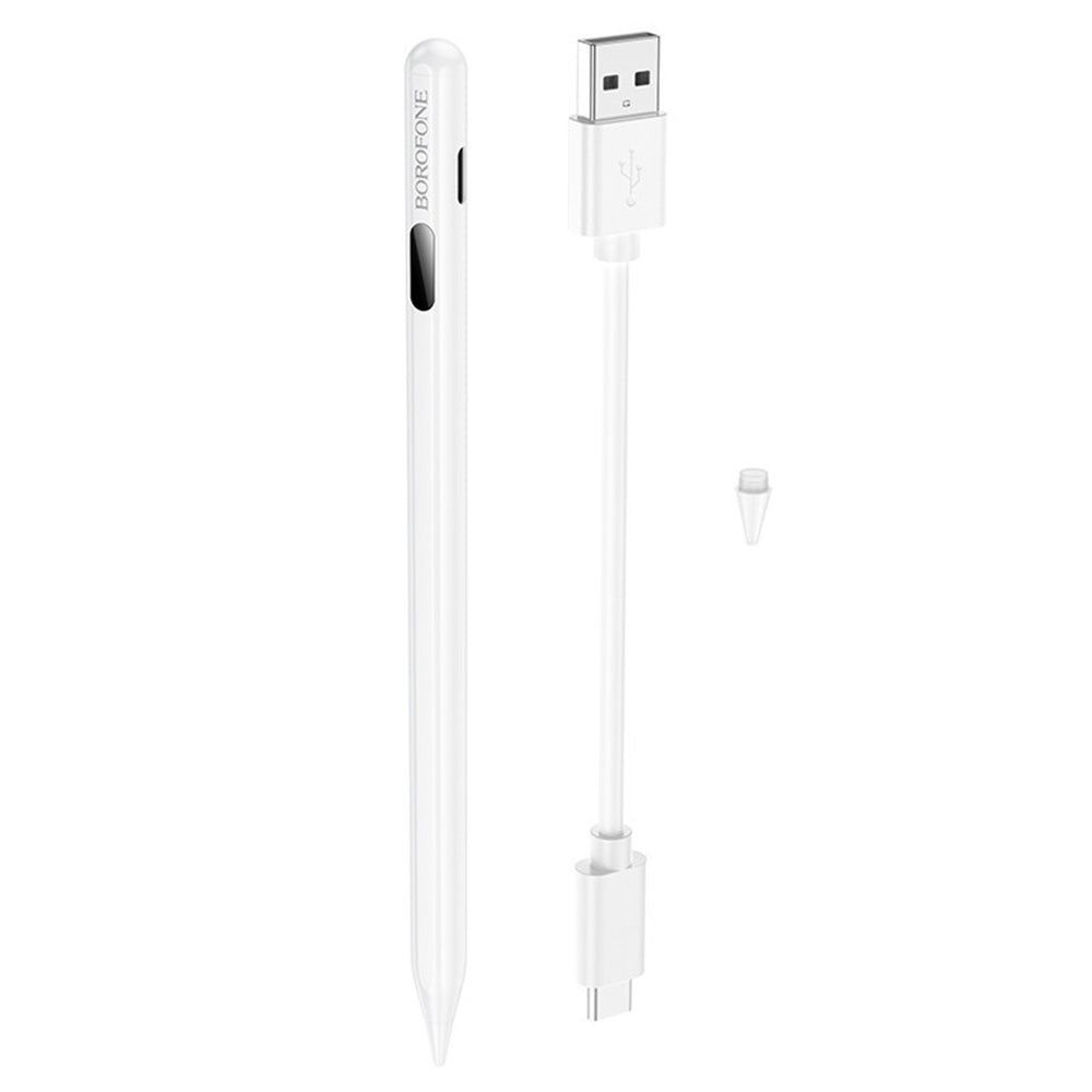 Touch Pen Borofone BG101 dla serii Apple iPad, Wersja Aktywna, Biały