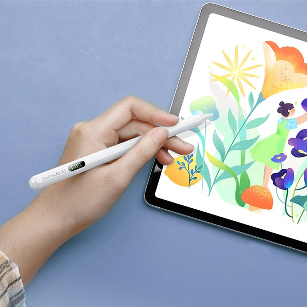 Touch Pen Borofone BG101 dla serii Apple iPad, Wersja Aktywna, Biały