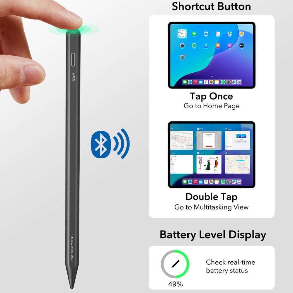Rysik ESR Geo dla Apple iPad, Wersja Aktywna, Czarny
