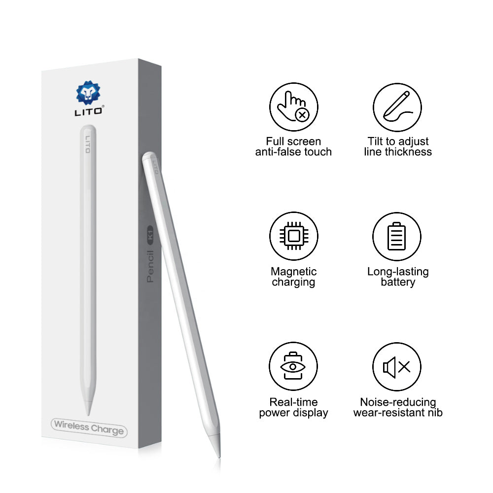 Touch Pen Lito K1 dla Apple iPad, Wersja Aktywna, Biały