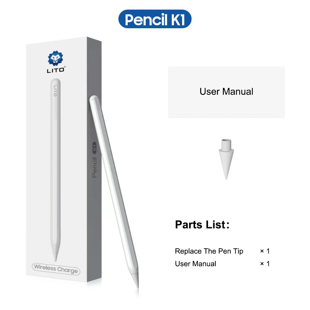 Touch Pen Lito K1 dla Apple iPad, Wersja Aktywna, Biały
