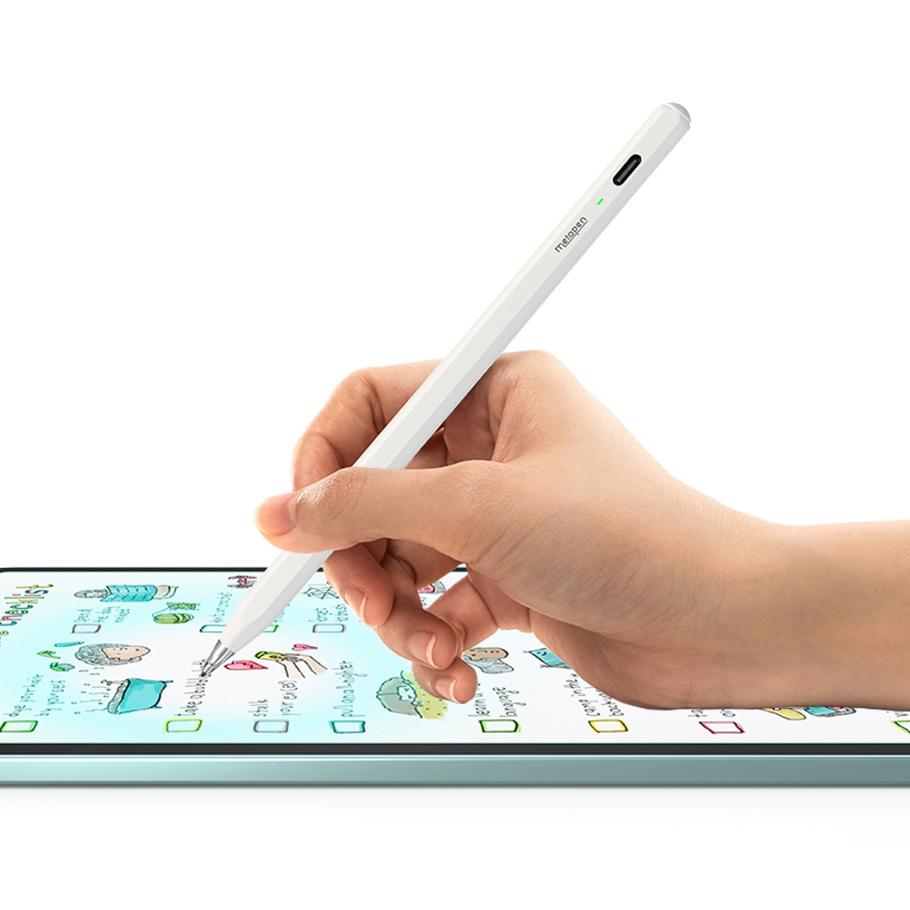 Rysik Metapen Air8 Pro do Apple iPad, Wersja Active, Biały ME-APP172