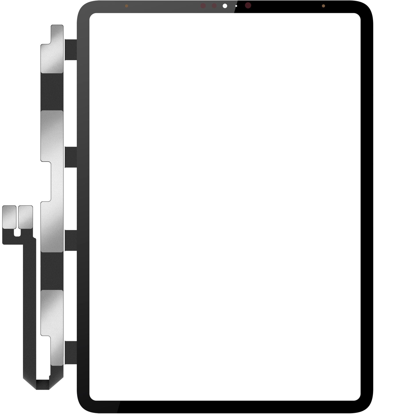 Touchscreen Forward Guard OCA do Apple iPad Pro 12.9 (2022), Czarny