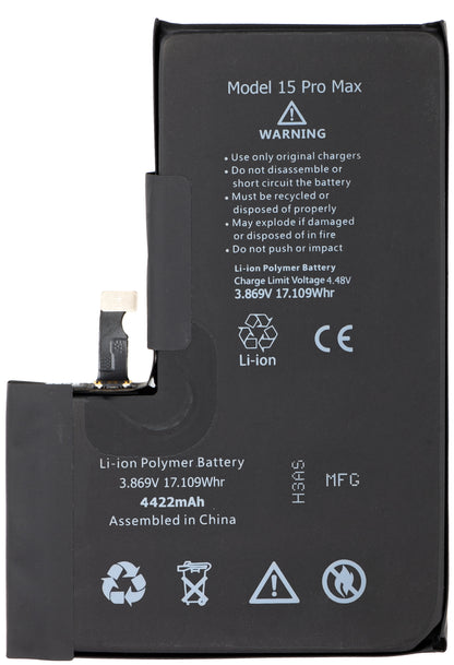 Bateria Apple iPhone 15 Pro Max z zintegrowanym Flex BMS (nie wymaga lutowania styków)