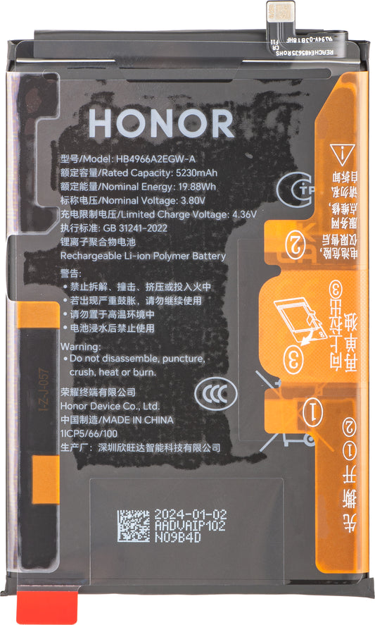 Akumulator Honor 90 Smart, HB4966A2EGW-A, Service Pack 2402AADV