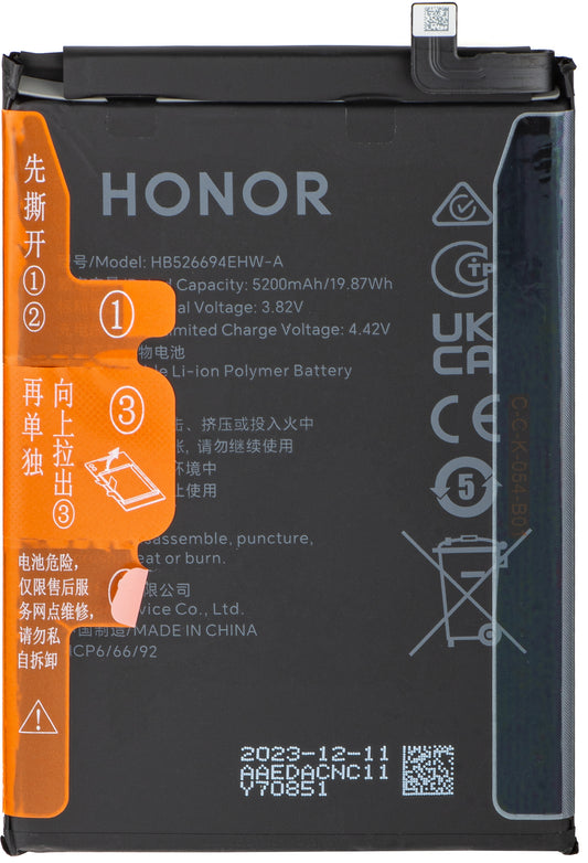 Akumulator Honor Magic6 Lite, HB526694EHW, Swap 2402AAED