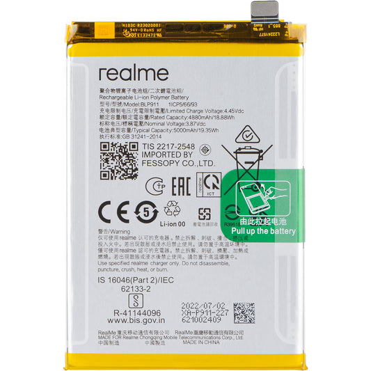 Bateria Realme V25 / 9i / 9 Pro, BLP911, Swap 4200013 