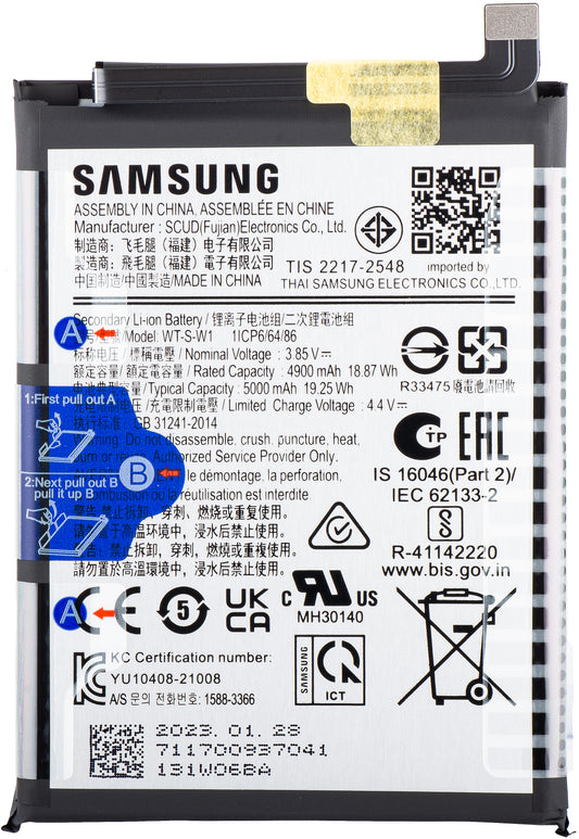 Bateria Samsung Galaxy A14 5G A146, WT-S-W1, Service Pack GH81-23314A