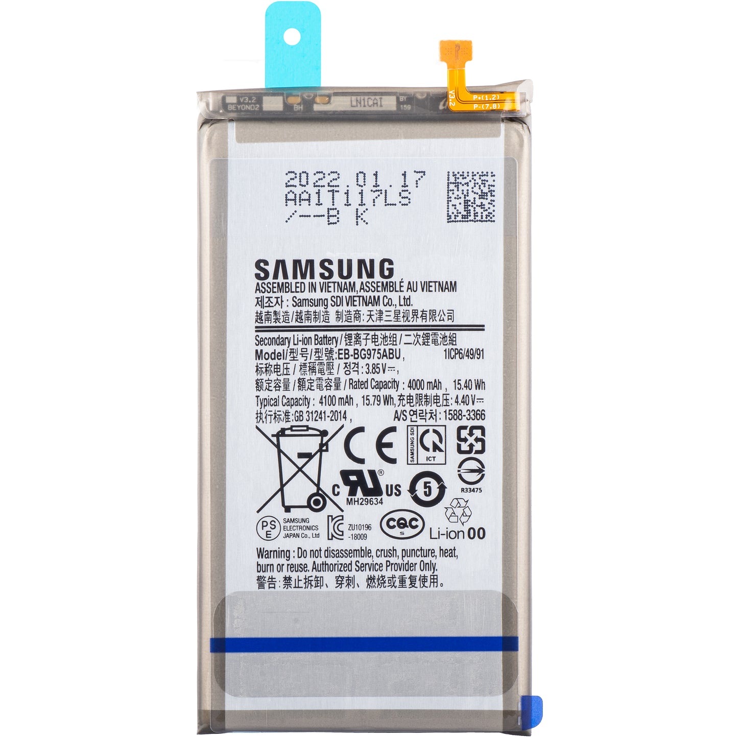 Bateria Samsung Galaxy S10+ G975, EB-BG975ABU, Service Pack GH82-18827A 