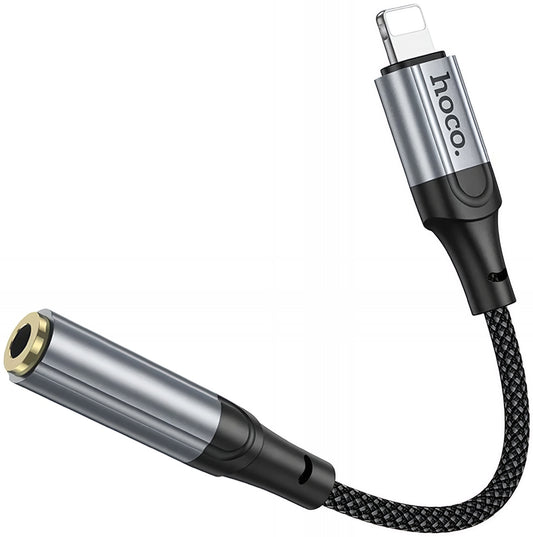 Adapter Audio Lightning - 3,5 mm HOCO LS36A, Szary