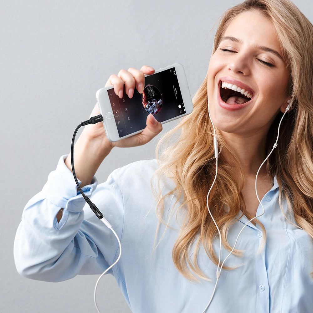 Adapter Audio Lightning - 3.5mm Acefast C1-05, Czarny