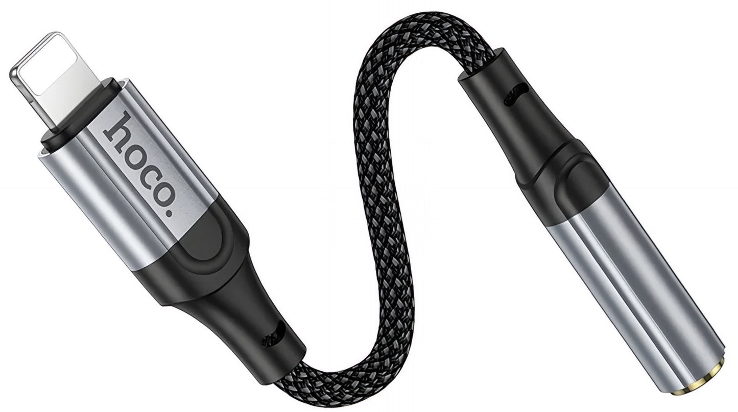 Adapter Audio Lightning - 3,5 mm HOCO LS36A, Szary