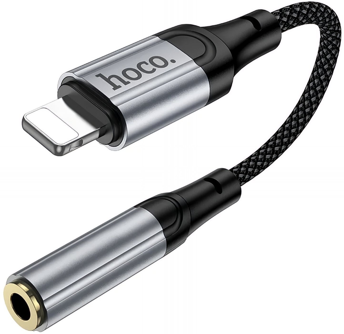 Adapter Audio Lightning - 3,5 mm HOCO LS36A, Szary