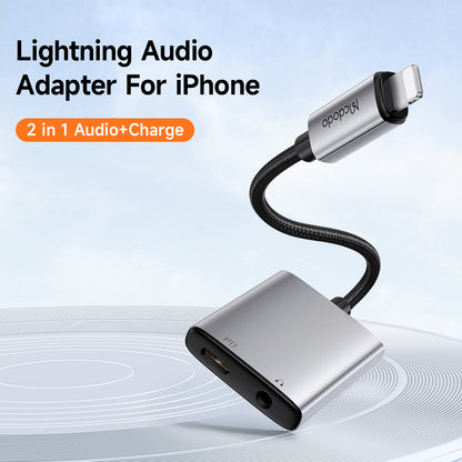 Adapter Audio Lightning - Lightning / 3.5mm McDodo CA-5540 Wales, Szary