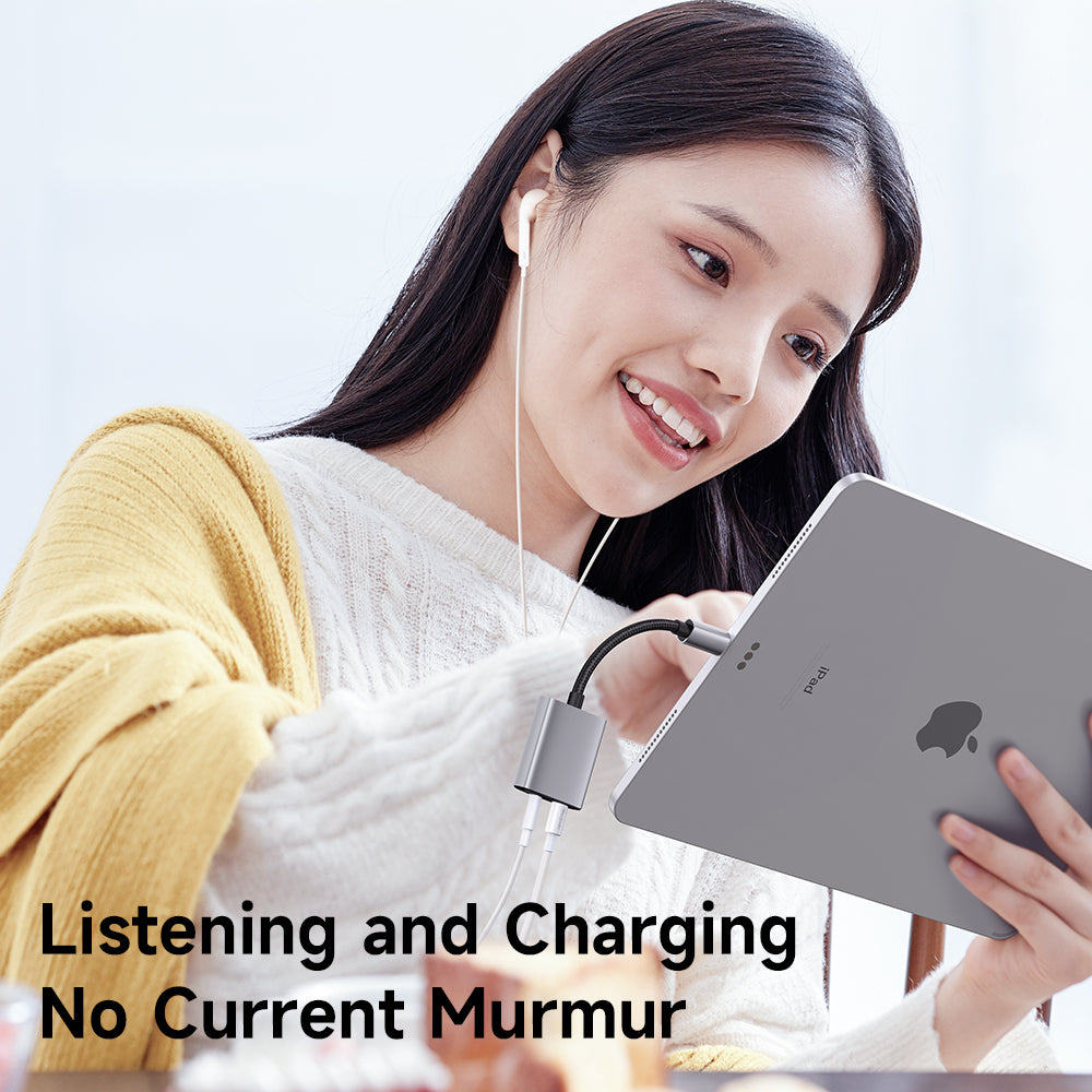 Adapter Audio Lightning - Lightning / 3.5mm McDodo CA-5540 Wales, Szary