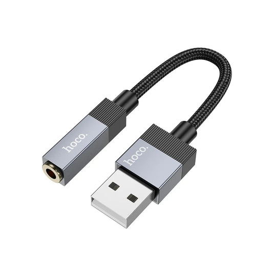 Adapter audio HOCO UPA32D, USB-A - 3,5 mm, czarny