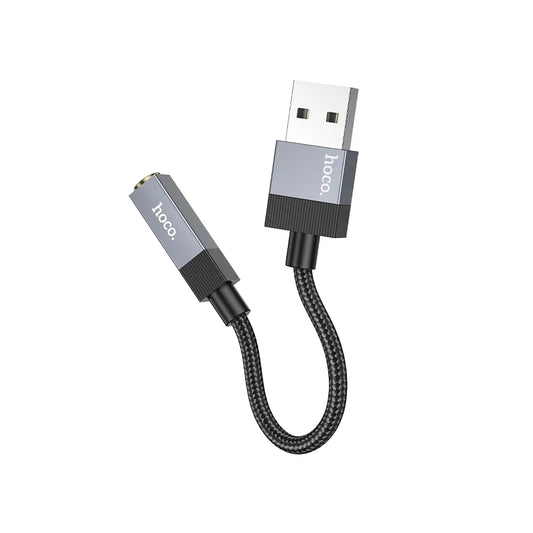 Adapter audio HOCO UPA32D, USB-A - 3,5 mm, czarny
