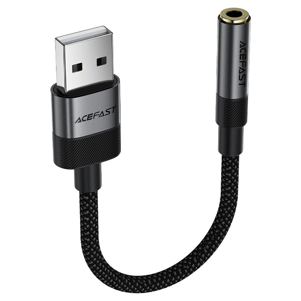 Adapter Audio Acefast J13, USB-A - 3,5 mm, Czarny