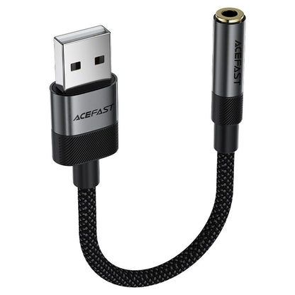 Adapter Audio Acefast J13, USB-A - 3,5 mm, Czarny