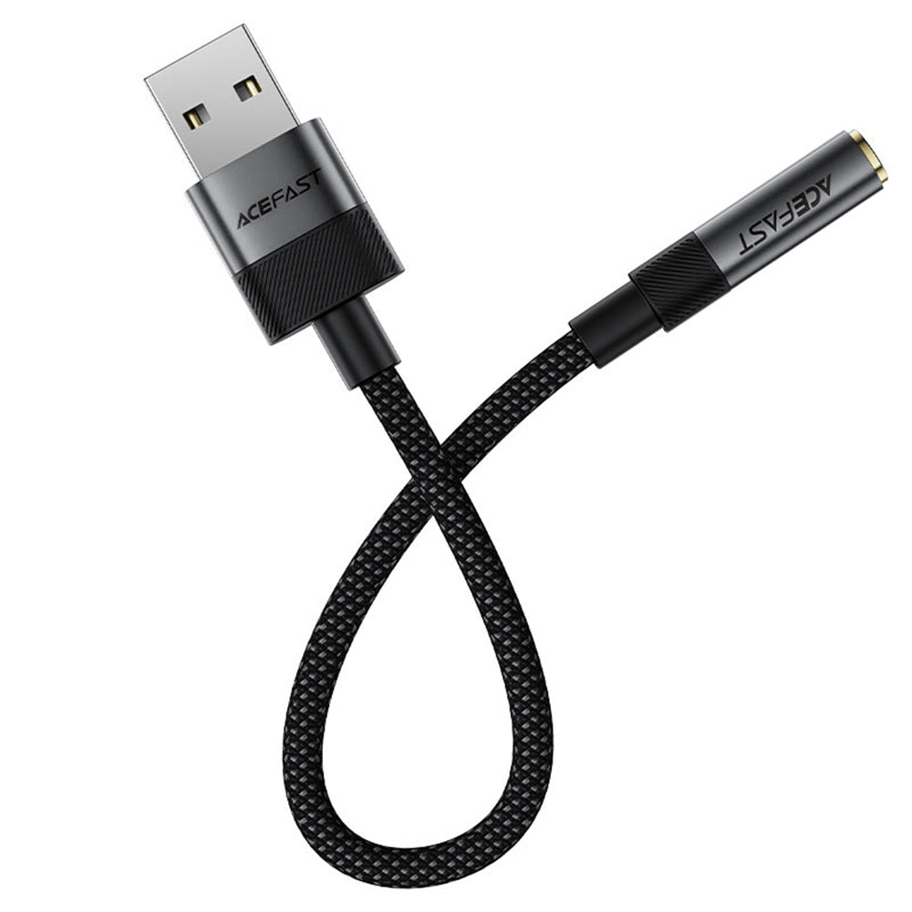Adapter Audio Acefast J13, USB-A - 3,5 mm, Czarny