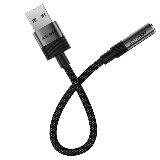 Adapter Audio Acefast J13, USB-A - 3,5 mm, Czarny