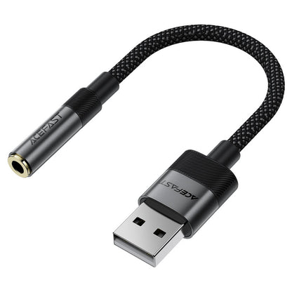 Adapter Audio Acefast J13, USB-A - 3,5 mm, Czarny