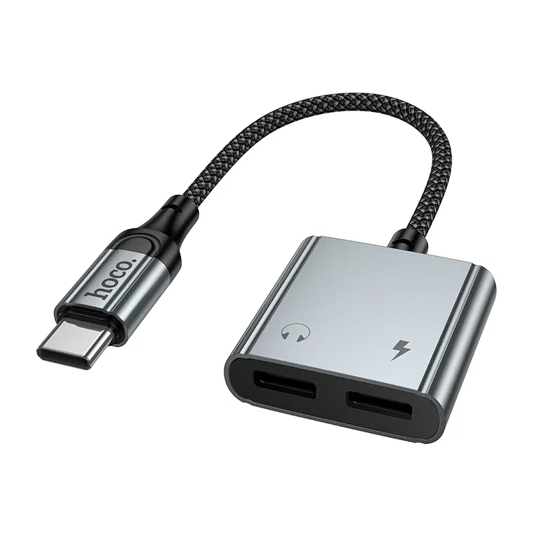 USB-C Audio Adapter - USB-C / USB-C HOCO UPA34A, Gray