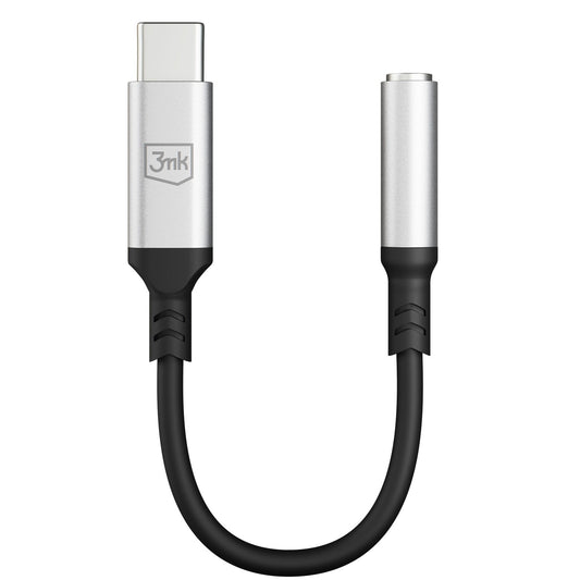 Adapter audio USB-C - 3,5 mm 3MK, Srebrny