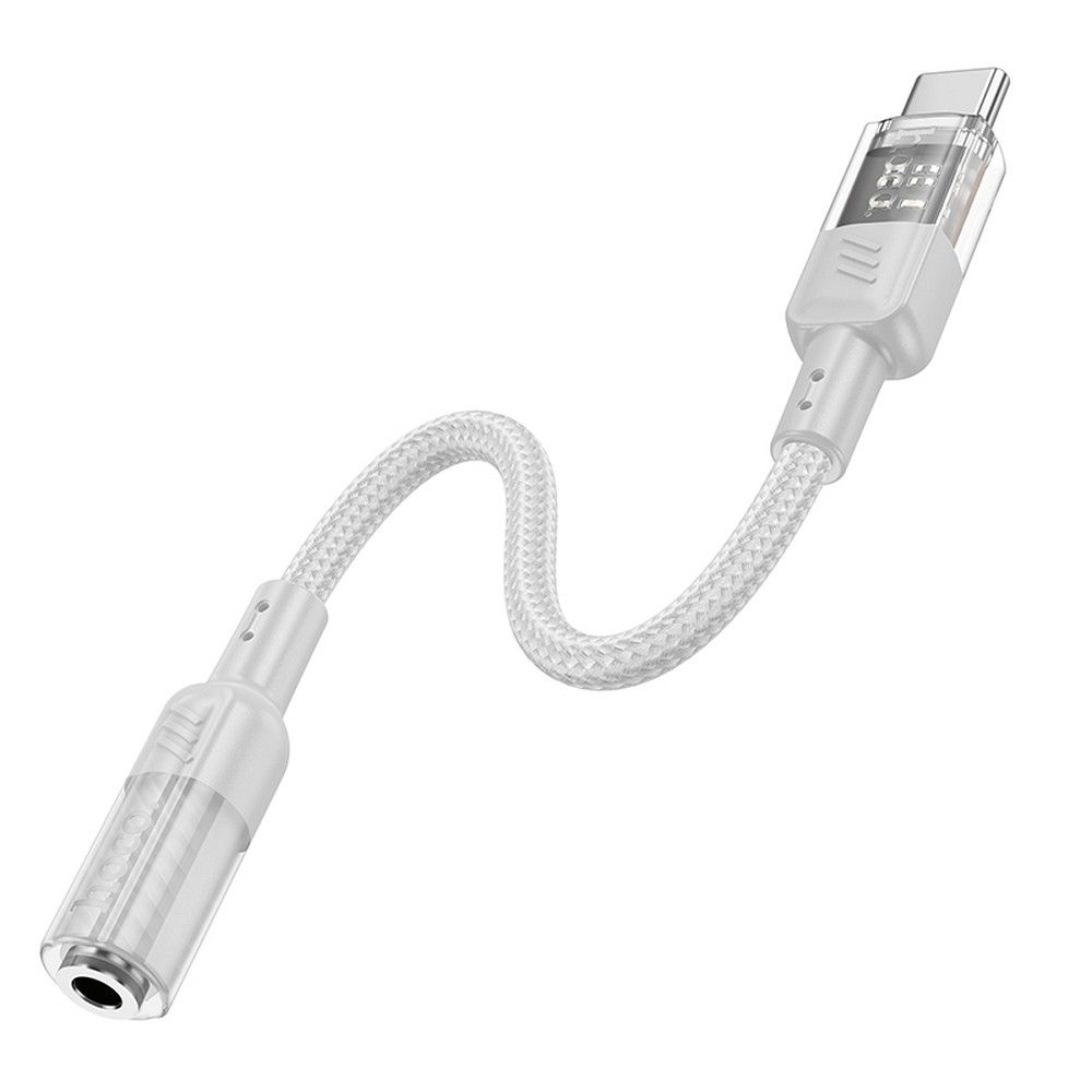 Adapter audio USB-C - 3,5 mm HOCO LS37, szary 