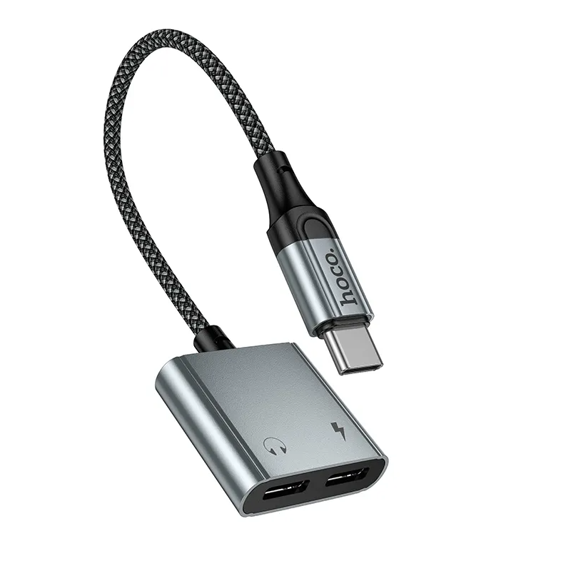 USB-C Audio Adapter - USB-C / USB-C HOCO UPA34A, Gray