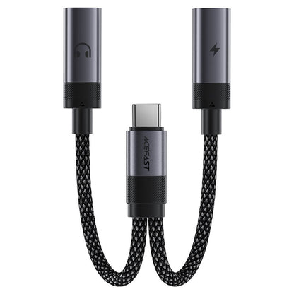 Adapter Audio USB-C - 2 x USB-C Acefast J14, Czarny