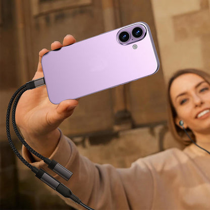 Adapter Audio USB-C - 2 x USB-C Acefast J14, Czarny