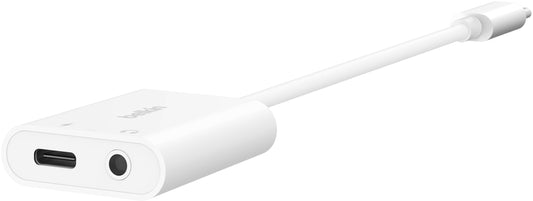Adapter audio USB-C - 3,5 mm / USB-C Belkin RockStar, czarny NPA004btBK