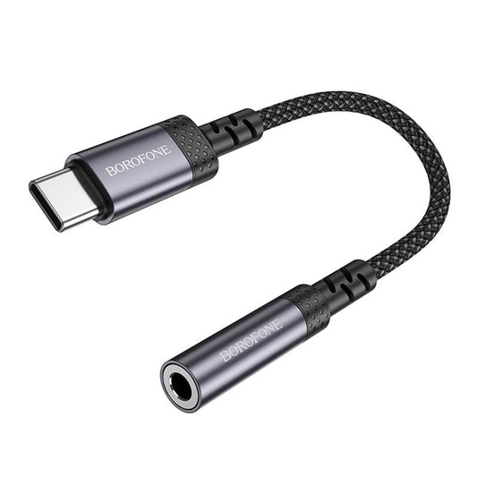 Adapter audio USB-C - 3,5 mm Borofone BV24, szary
