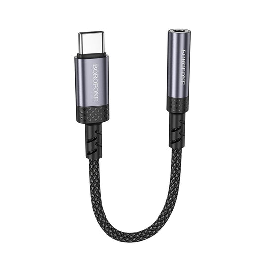 Adapter audio USB-C - 3,5 mm Borofone BV24, szary