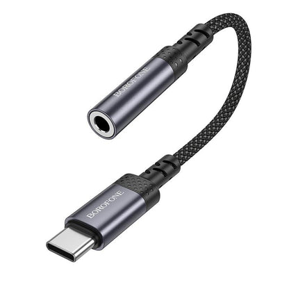 Adapter audio USB-C - 3,5 mm Borofone BV24, szary