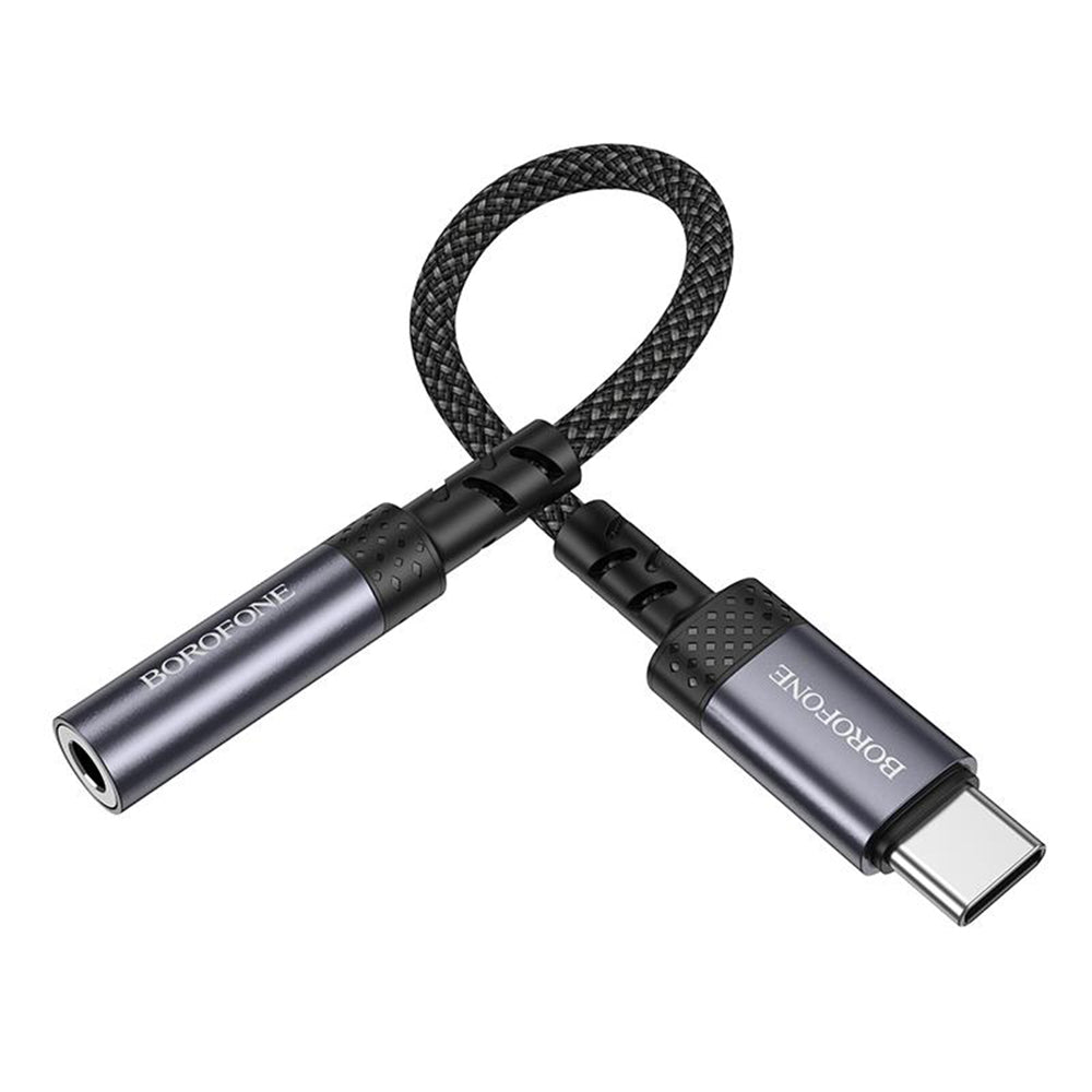 Adapter audio USB-C - 3,5 mm Borofone BV24, szary