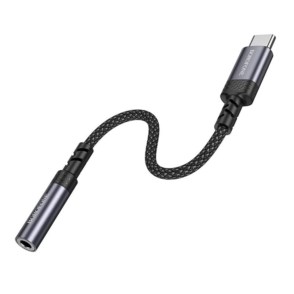 Adapter audio USB-C - 3,5 mm Borofone BV24, szary