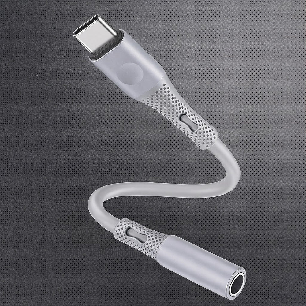 Adapter Audio USB-C - 3.5mm Techsuit AC1 SoundFlex, Szary