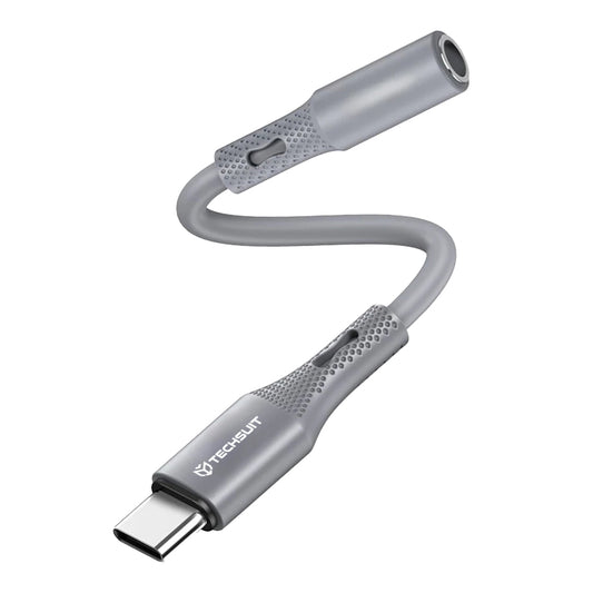 Adapter Audio USB-C - 3.5mm Techsuit AC1 SoundFlex, Szary